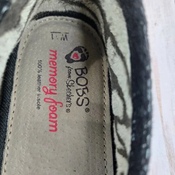 BOBS From Skechers Women's Luxe Rain Dance Black Slip On Flats Size 11 in Black - Picture 11 of 14